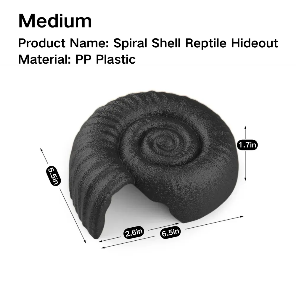 Shell-shaped cave for snakes and lizards