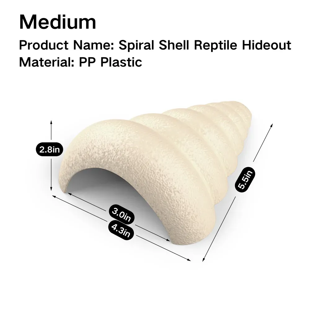 Stylish and functional reptile hideout (2) Easy-to-clean plastic hideout for geckos and spiders