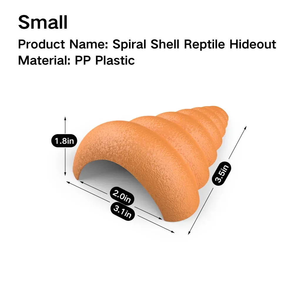 Pet-safe plastic reptile shelter for breeding tanks