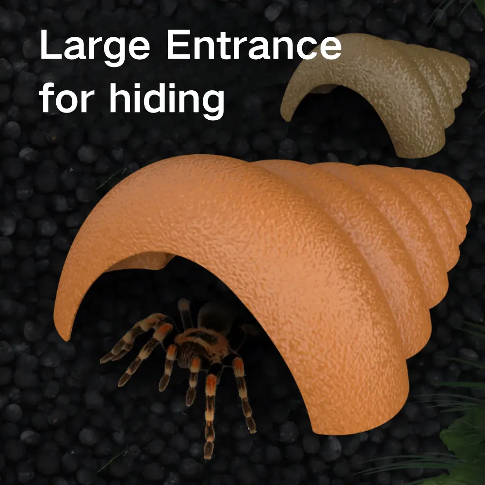 Plastic hideout suitable for scorpions and frogs (1) Reptile decor hideaway for terrarium landscaping