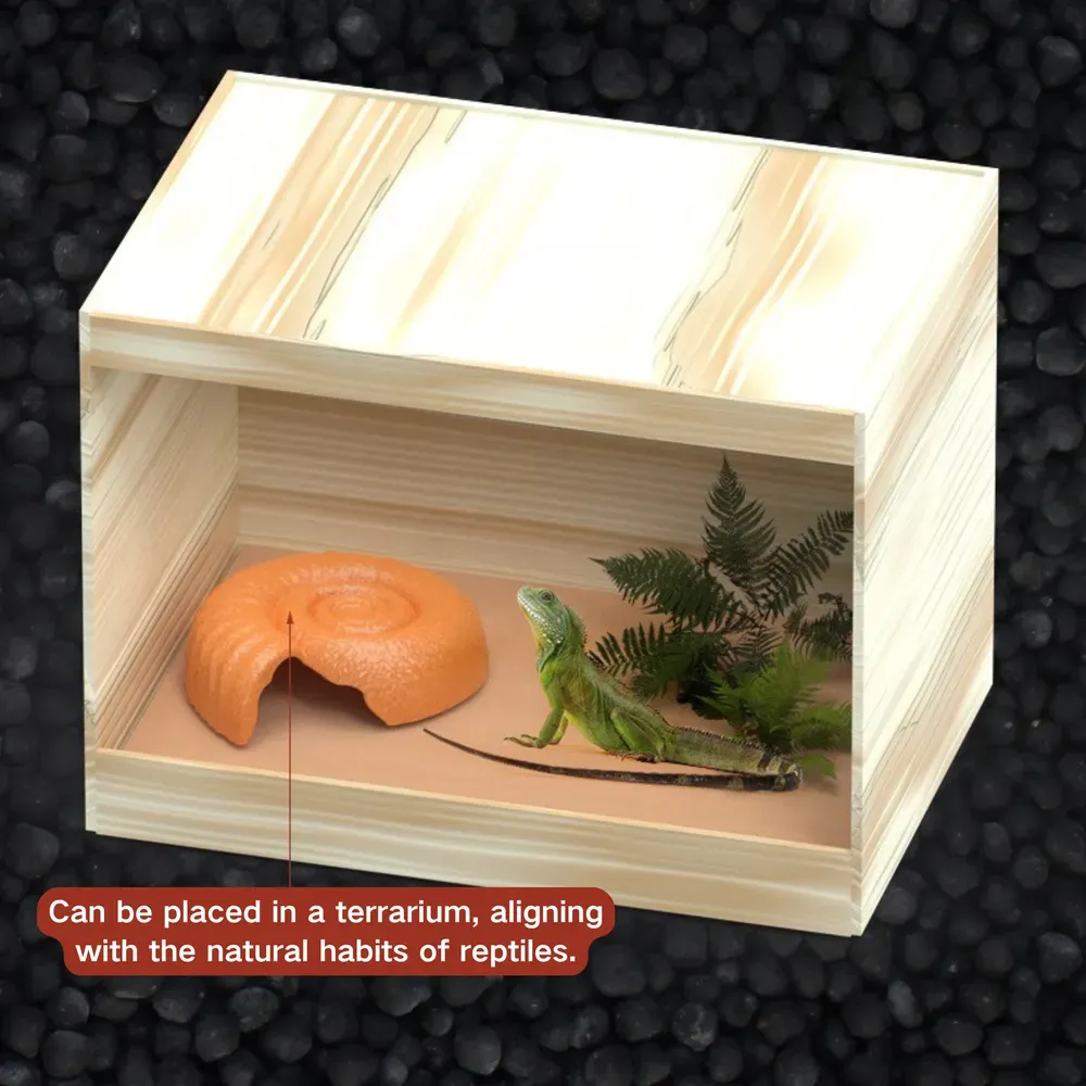 Plastic reptile hide resistant to moisture and dirt