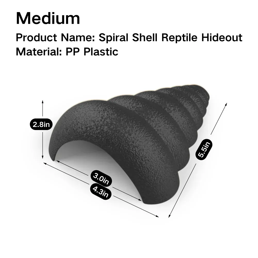 Multi-purpose hideout for exotic pets and reptiles (2) Decorative shell hideout for desert terrariums