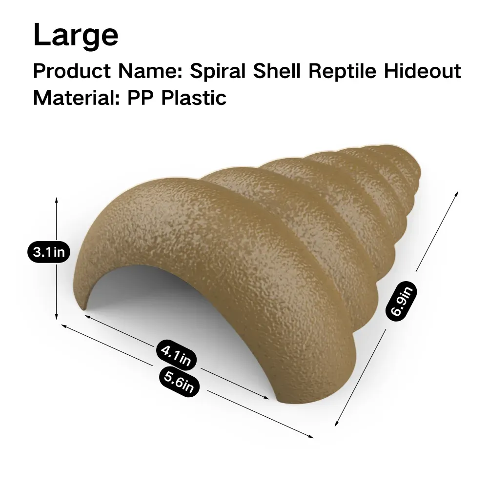 Plastic hiding cave for small exotic pets (1) Reptile enclosure accessory for comfortable hiding spaces