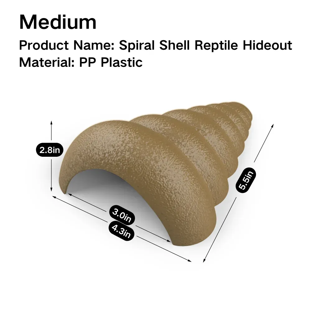 Plastic hiding cave for small exotic pets (2) Durable plastic hideaway for reptiles and small animals