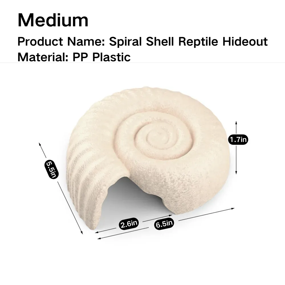 Spiral shell hideout for tarantulas and scorpions (2) Durable hideaway for exotic amphibians and reptiles