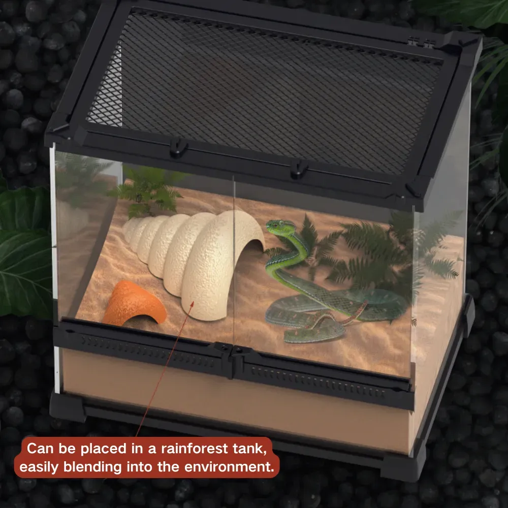 Plastic hideout suitable for scorpions and frogs (2) Pet-friendly, safe, and durable reptile hideout
