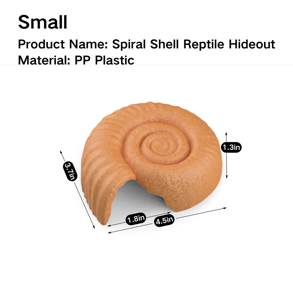 Plastic shell burrow for lizards and frogs
