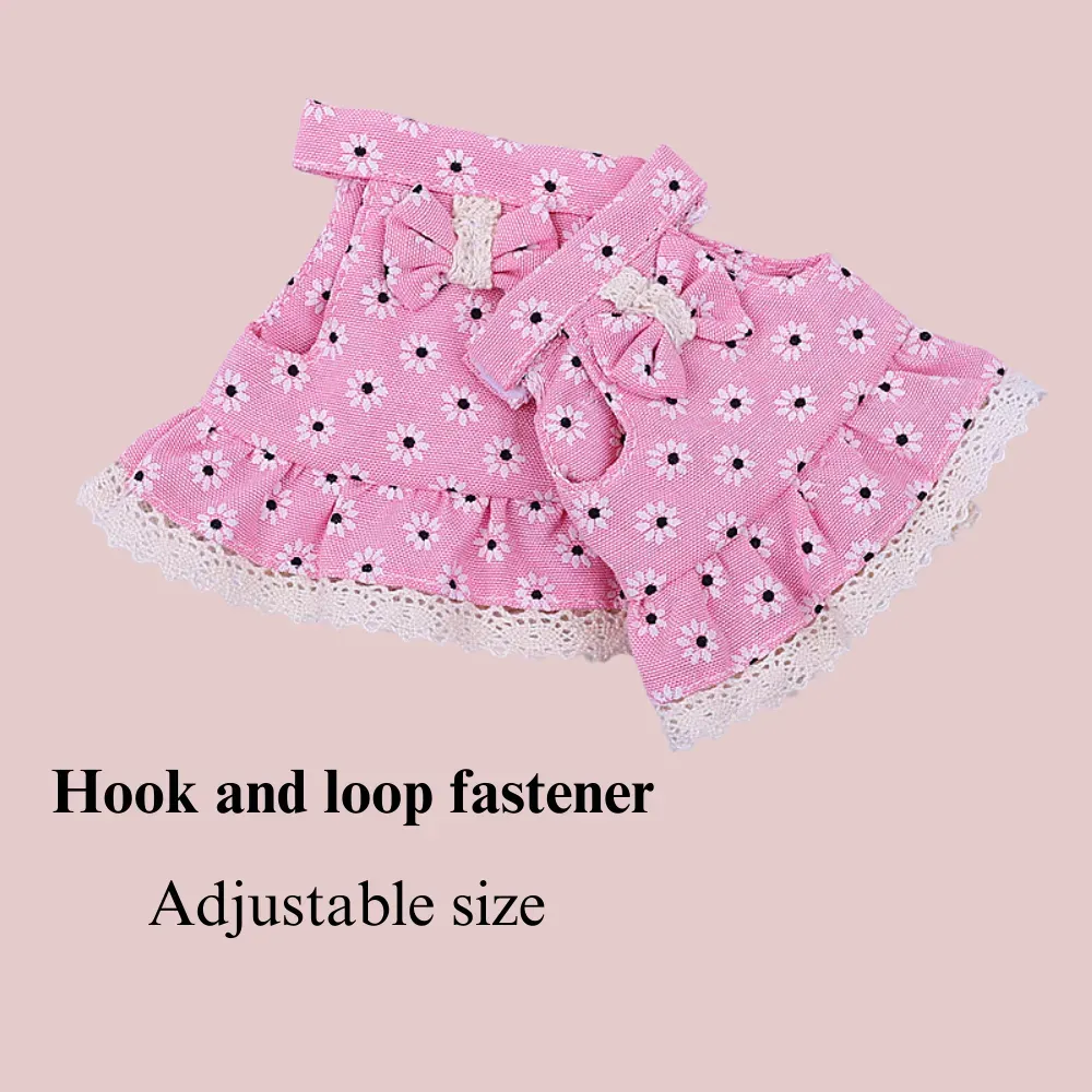 Floral Print Harness Pet Traction Rope