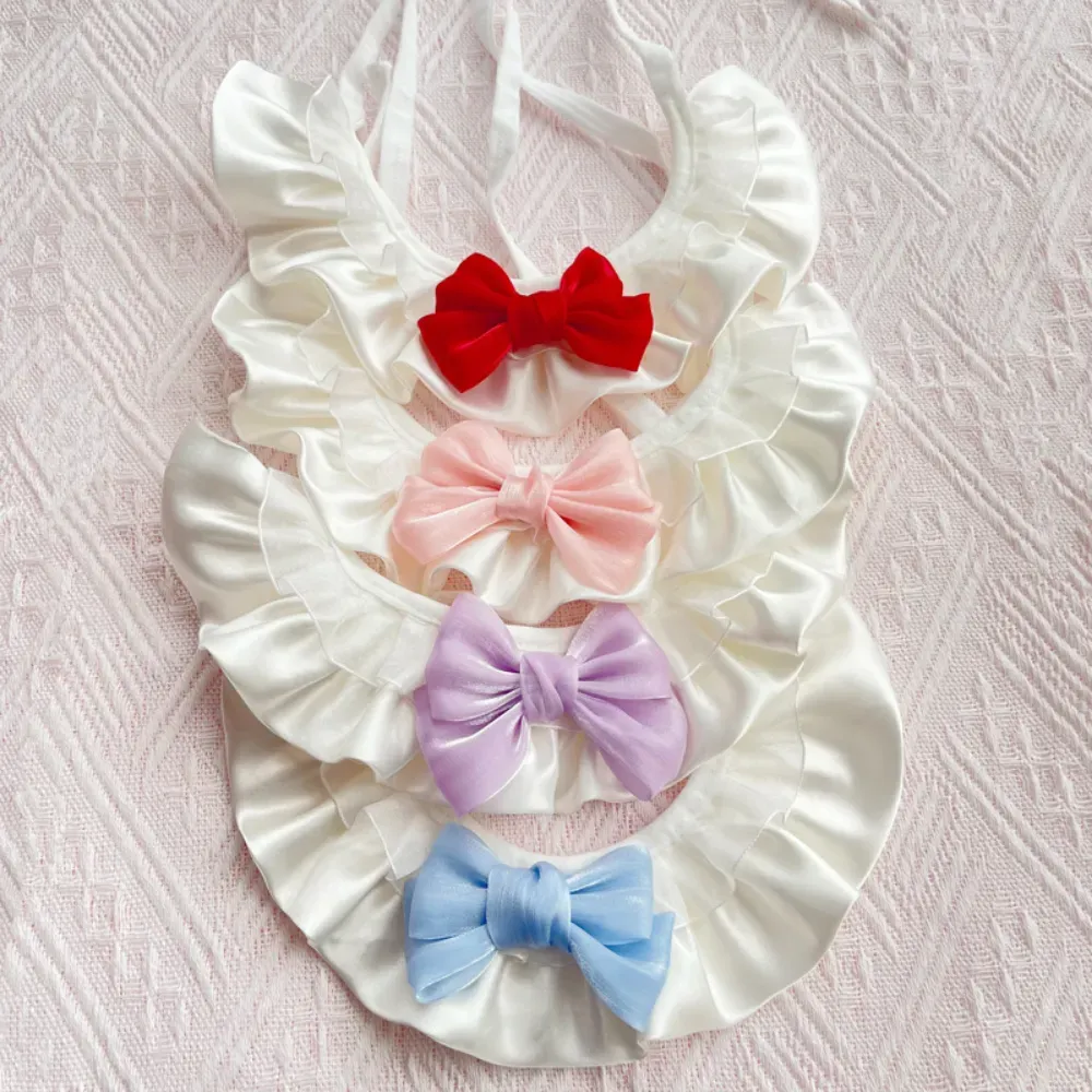Pearlescent Finish Bow Tie Pet Bib