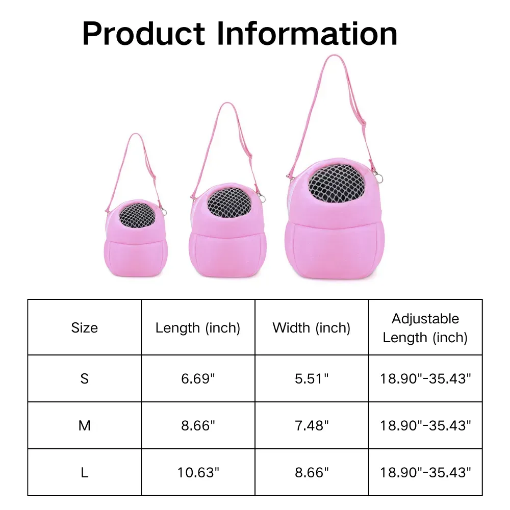 Hamster Travel Shoulder Bag size
