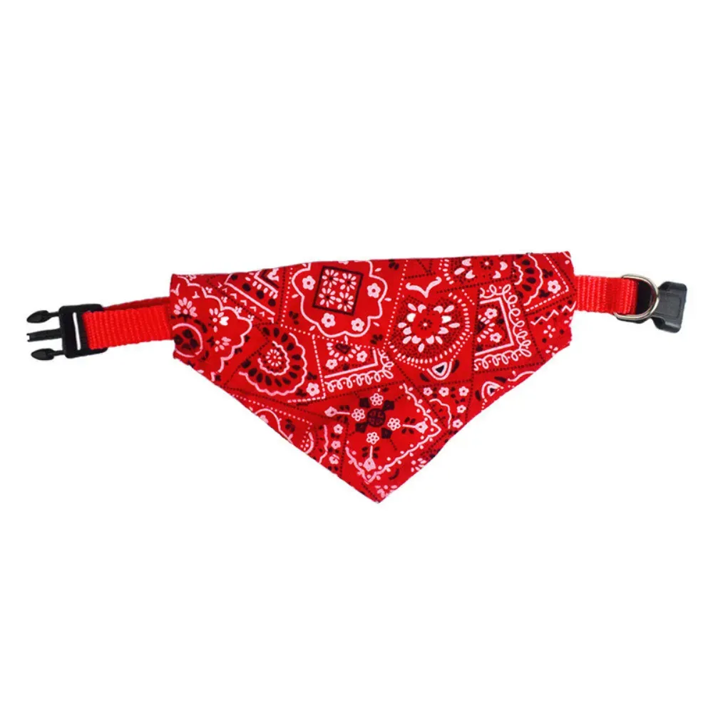 Adjustable Pet Bandana with Print Triangle Bib for Dogs and Cats