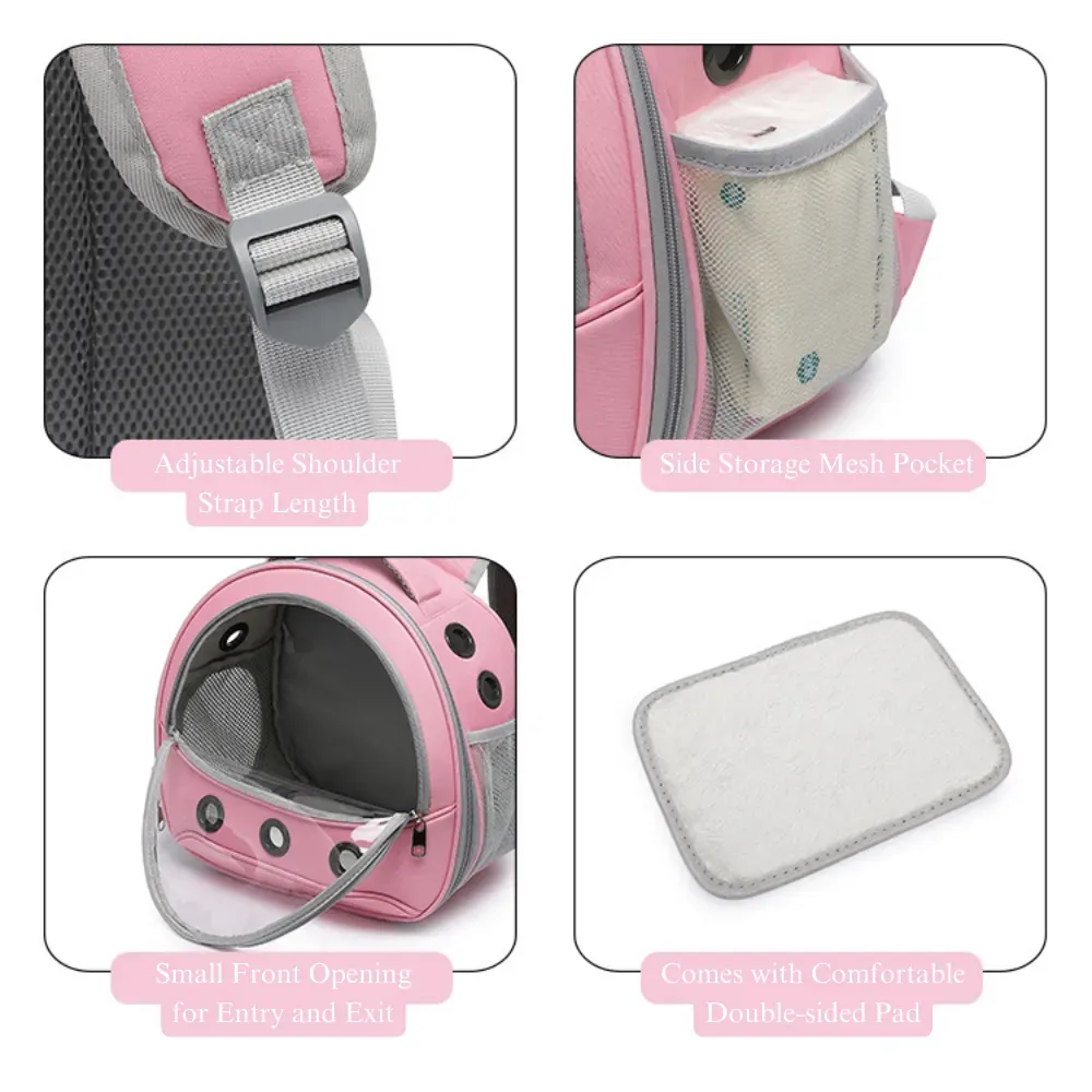 Adjustable Straps Transparent Pet Backpack