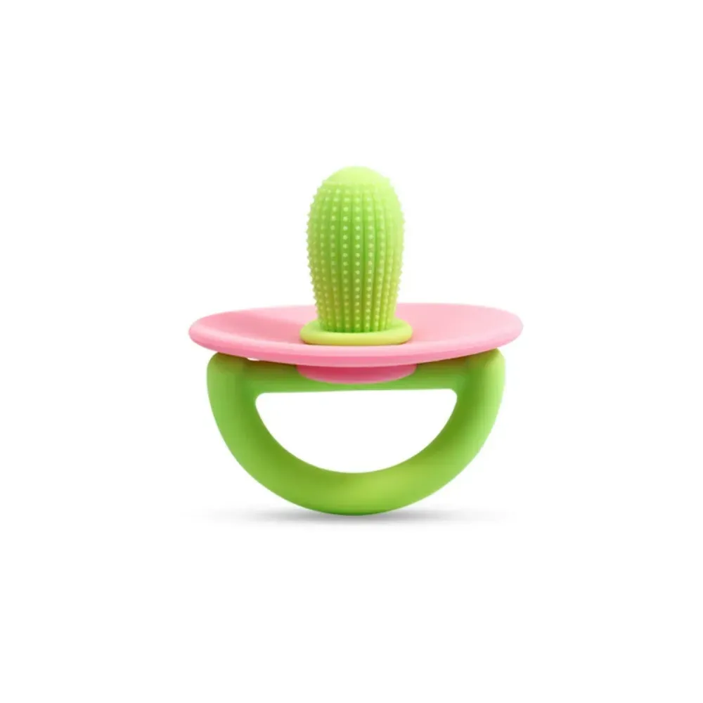 Durable Silicone Cactus-Shaped Dog Chew Toy for Teeth Cleaning Pink Durable Silicone Cactus-Shaped Dog Chew Toy for Teeth Cleaning