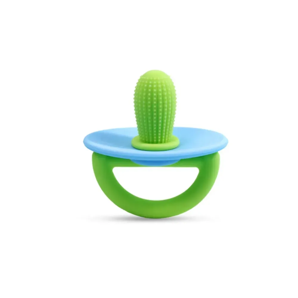 Durable Silicone Cactus-Shaped Dog Chew Toy for Teeth Cleaning Blue Durable Silicone Cactus-Shaped Dog Chew Toy for Teeth Cleaning