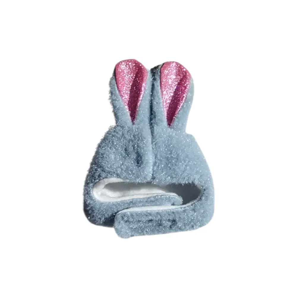 Cute Plush Glitter Bunny Ear Cap for Cats