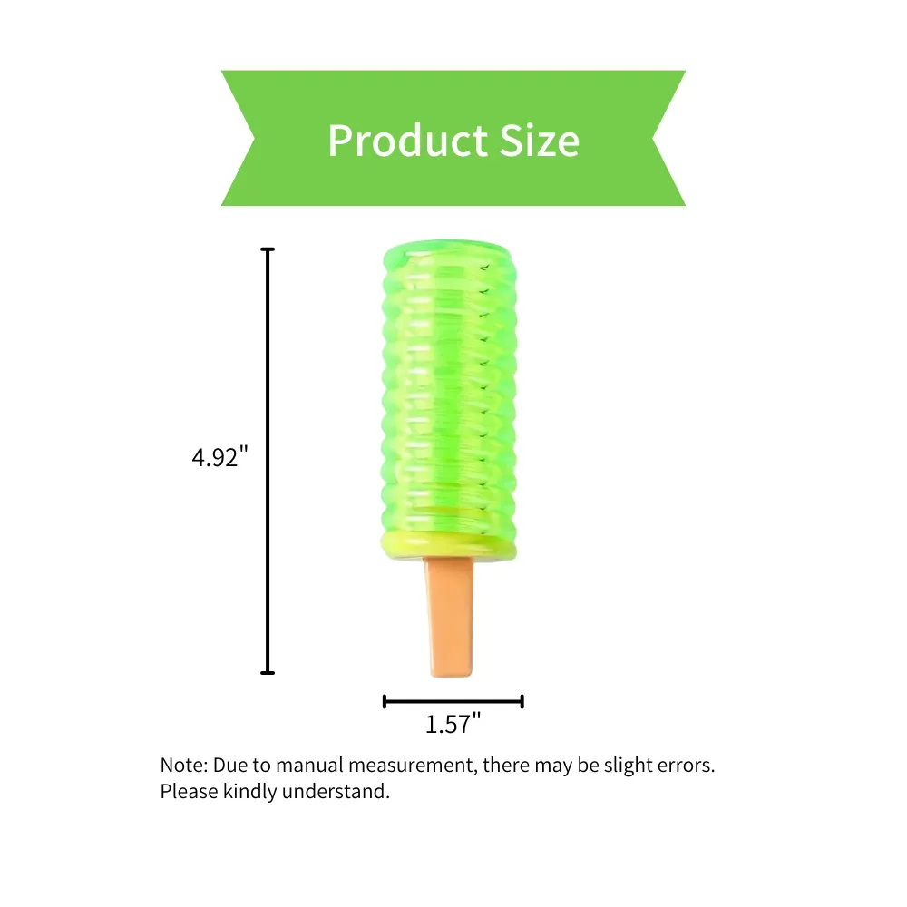 Interactive Cooling Spiral Popsicle Shaped Water-Fillable Dog Toy