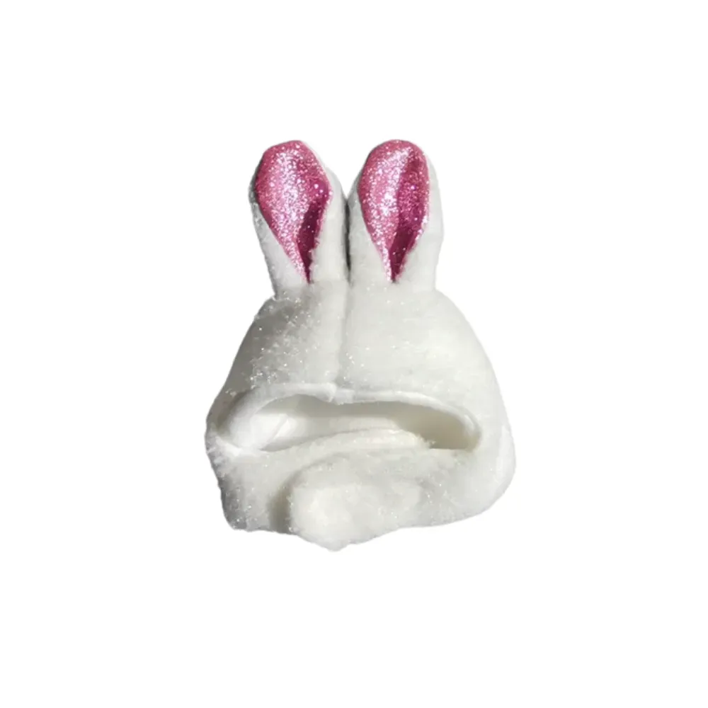 Cute Plush Glitter Bunny Ear Cap for Cats