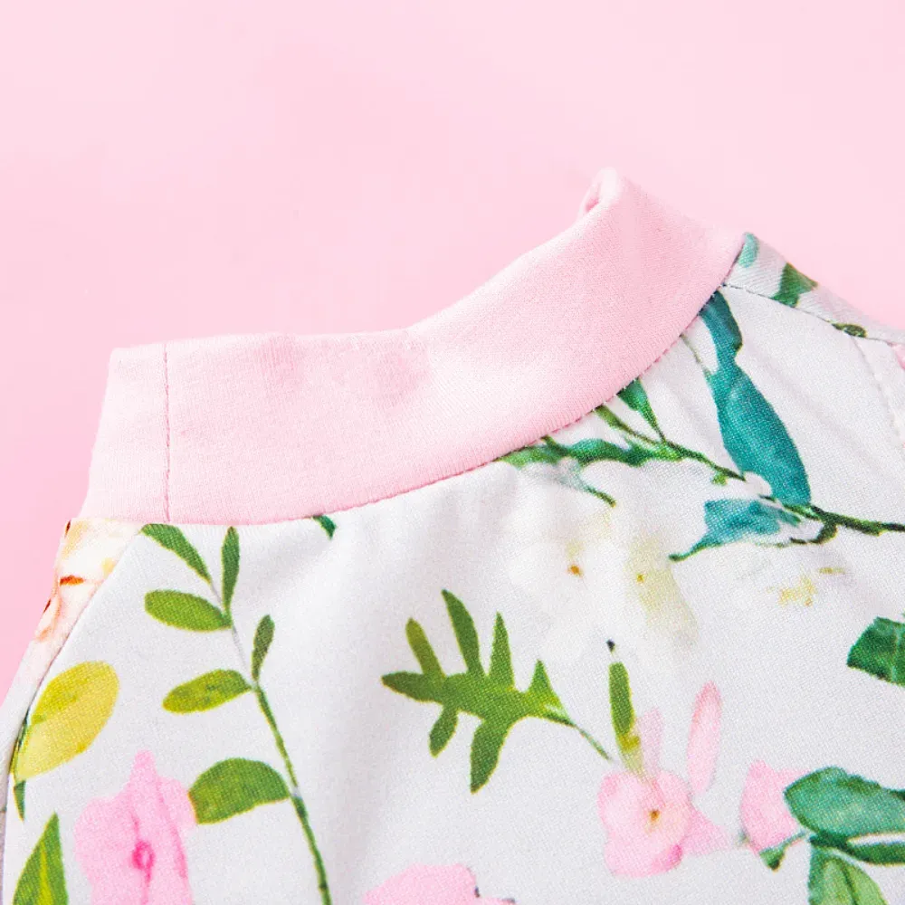Stylish Floral Coquette Bow Dog Jumpsuit