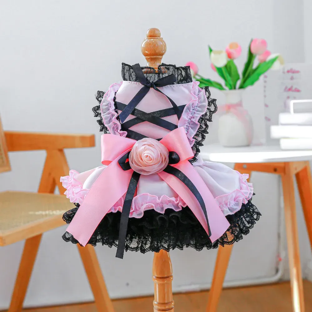 Blackberry Sweetheart Lace Tulle Dog Dress