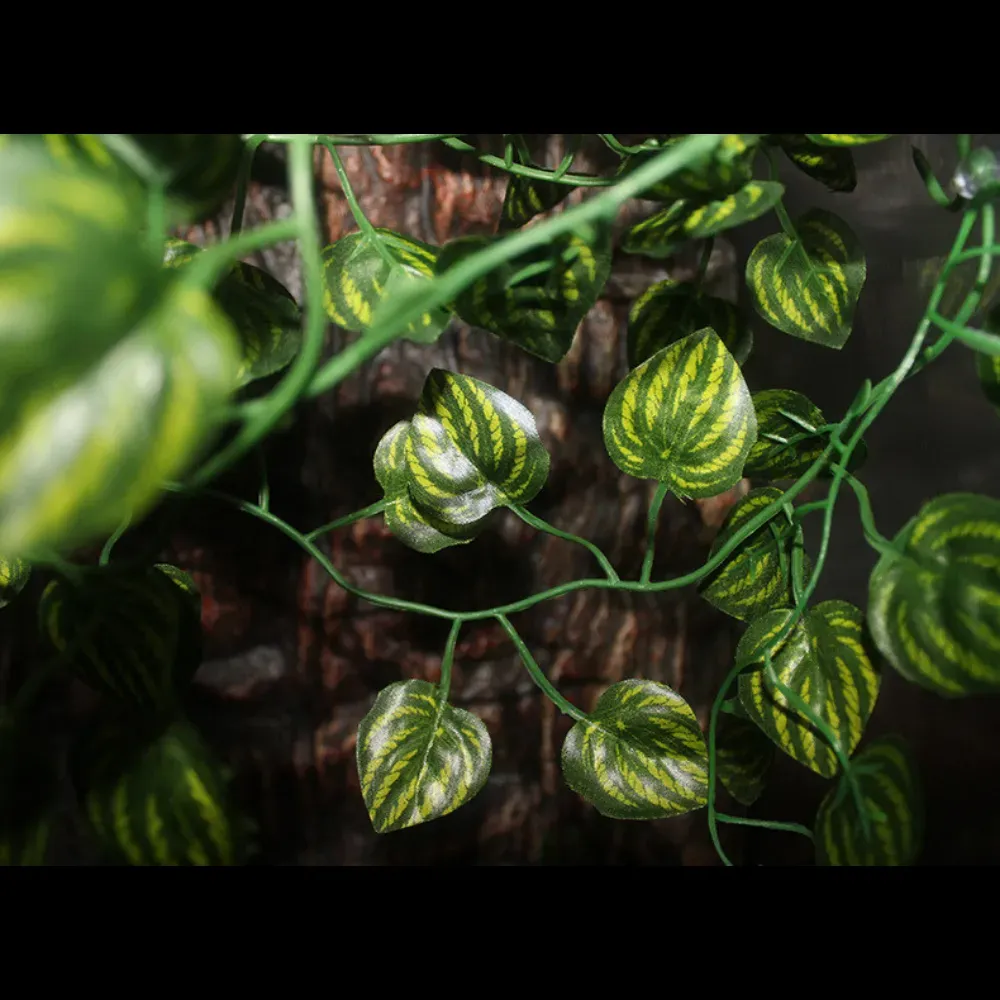 Lifelike terrarium foliage for chameleons and geckos (4) Reptile decor vines for pet shop terrariums