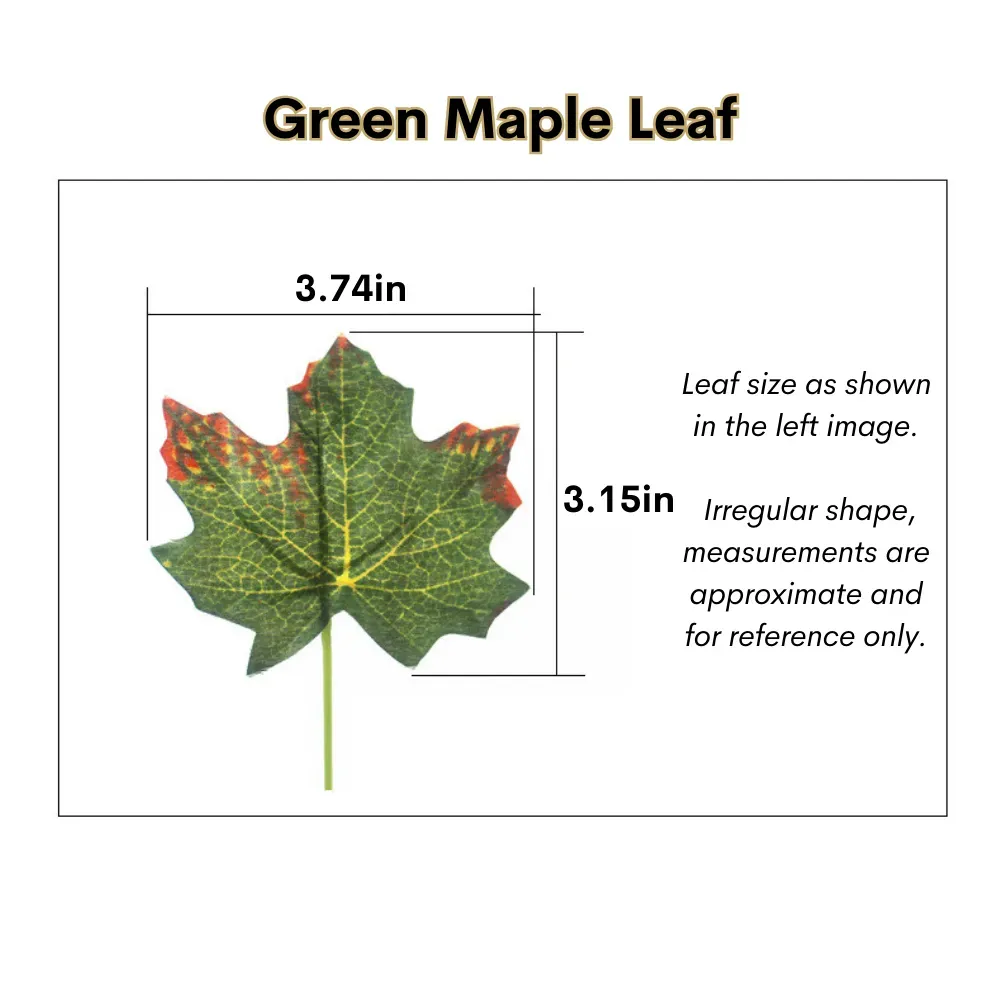 Fake hanging leaves with suction cups