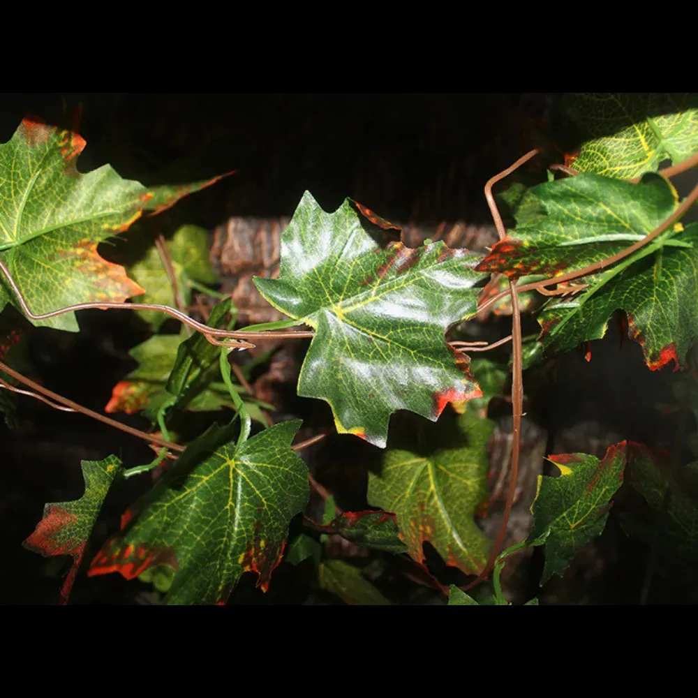 Lifelike plastic plants for tortoise enclosures