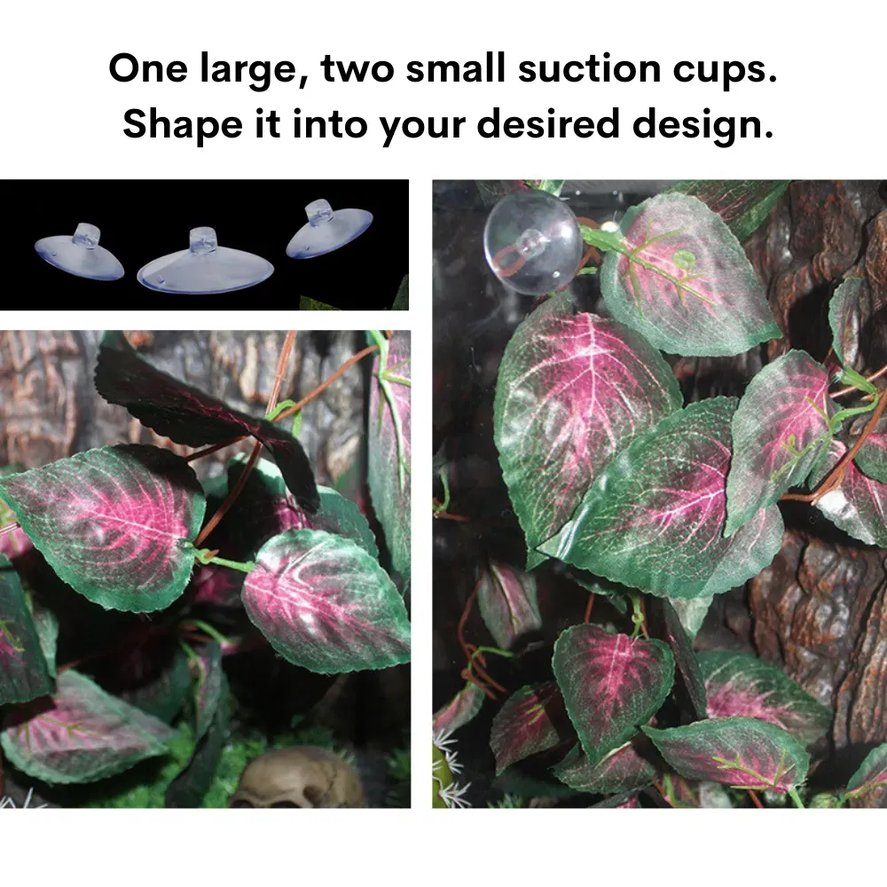Realistic foliage for reptile habitat decor