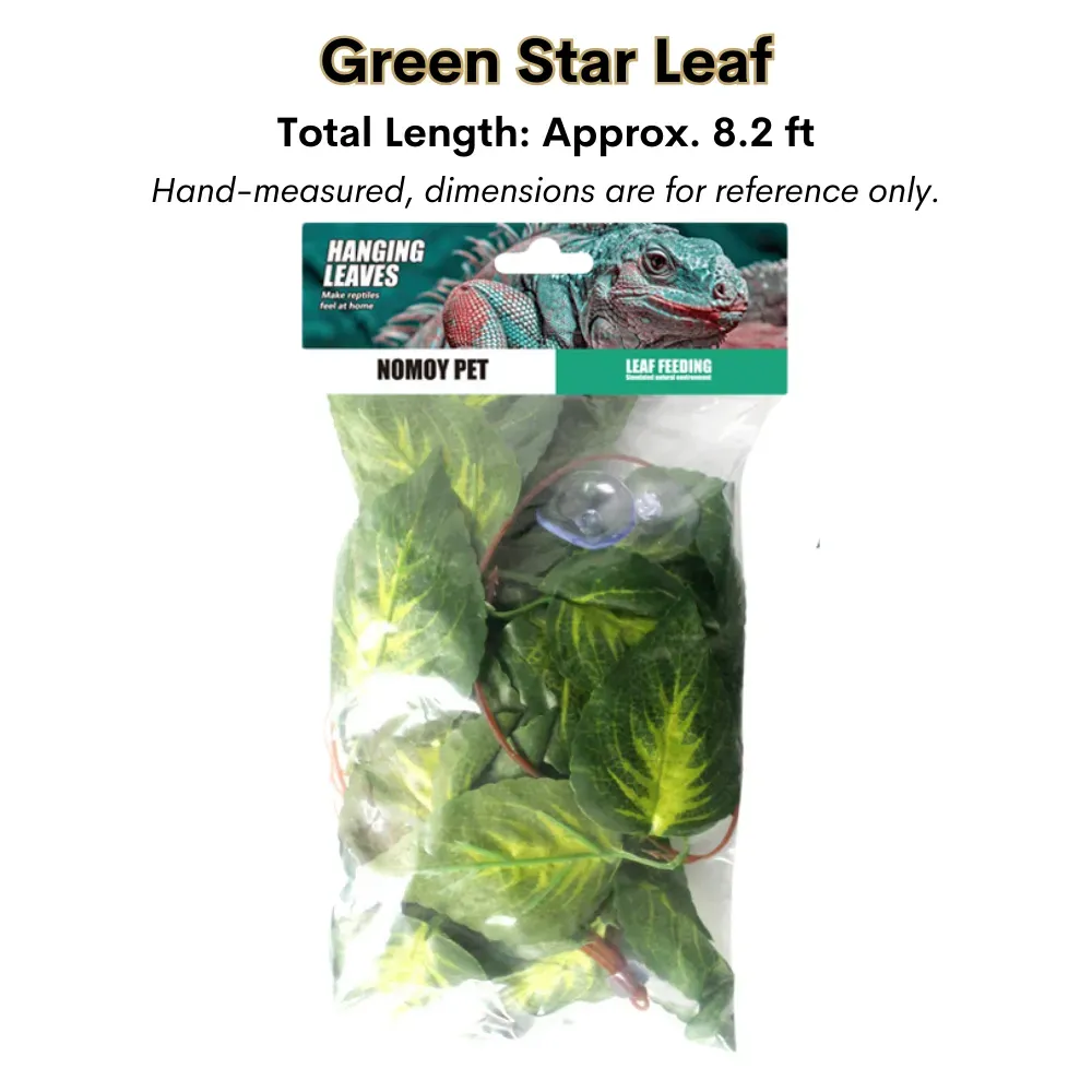 Realistic artificial leaves for lizard tanks