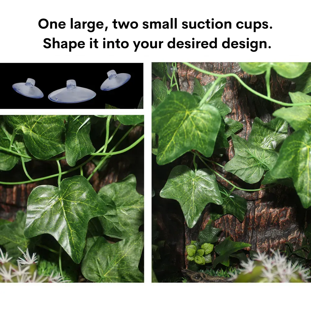 Natural look hanging decor for reptile cages