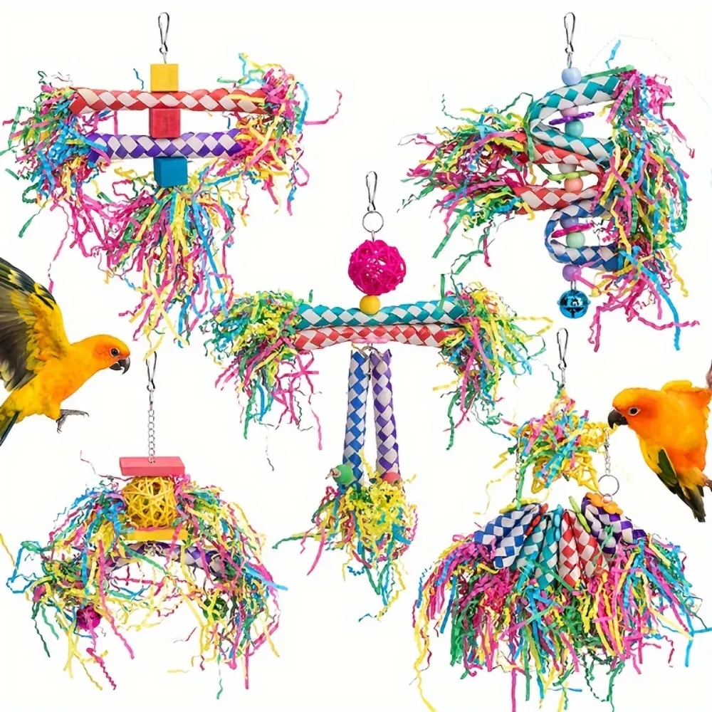 Durable Braided Tube Design Bird Chew Toys