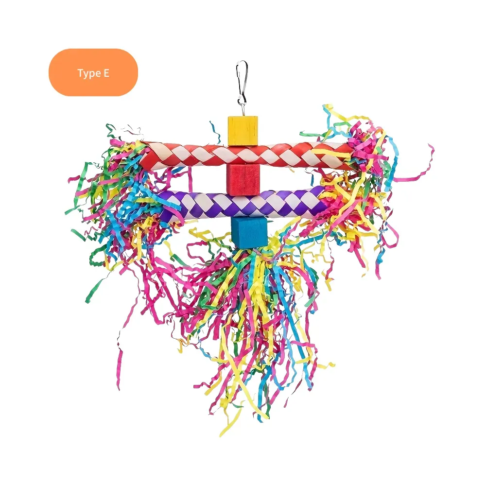 Durable Braided Tube Design Bird Chew Toys