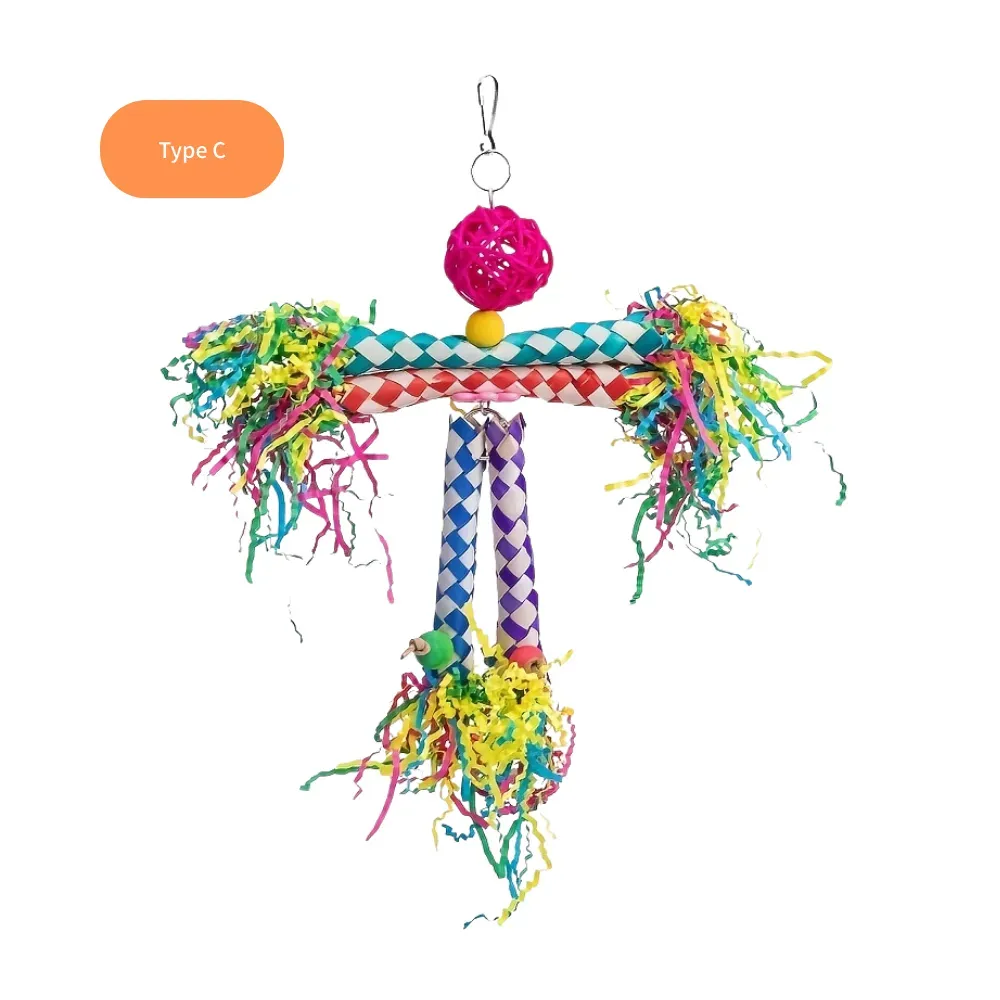 Durable Braided Tube Design Bird Chew Toys