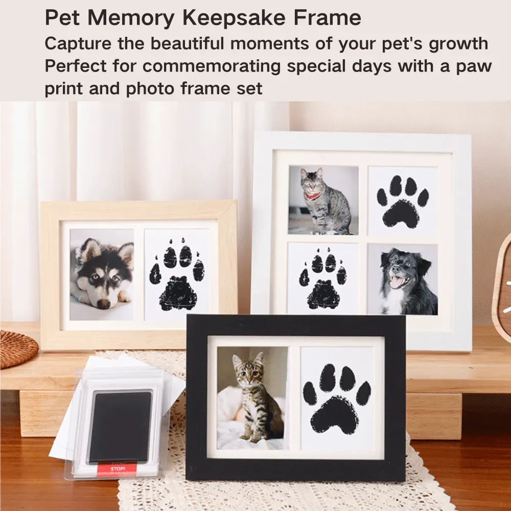 New Pet Paw Print Picture Frame New Pet Paw Print Picture Frame