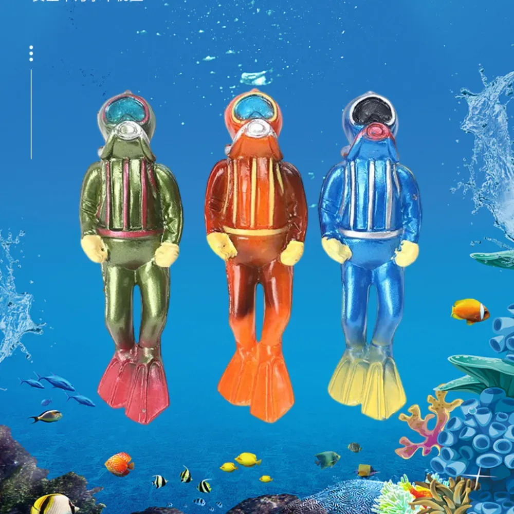 Creative floating diver decoration for aquariums (2) Easy to install and adjust inside the tank