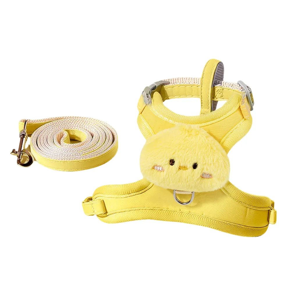 Cute Plush Decorated Dog Leash Harness