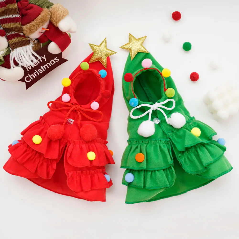 Cat Puppy Christmas Tree Cape Cat Puppy Christmas Tree Cape