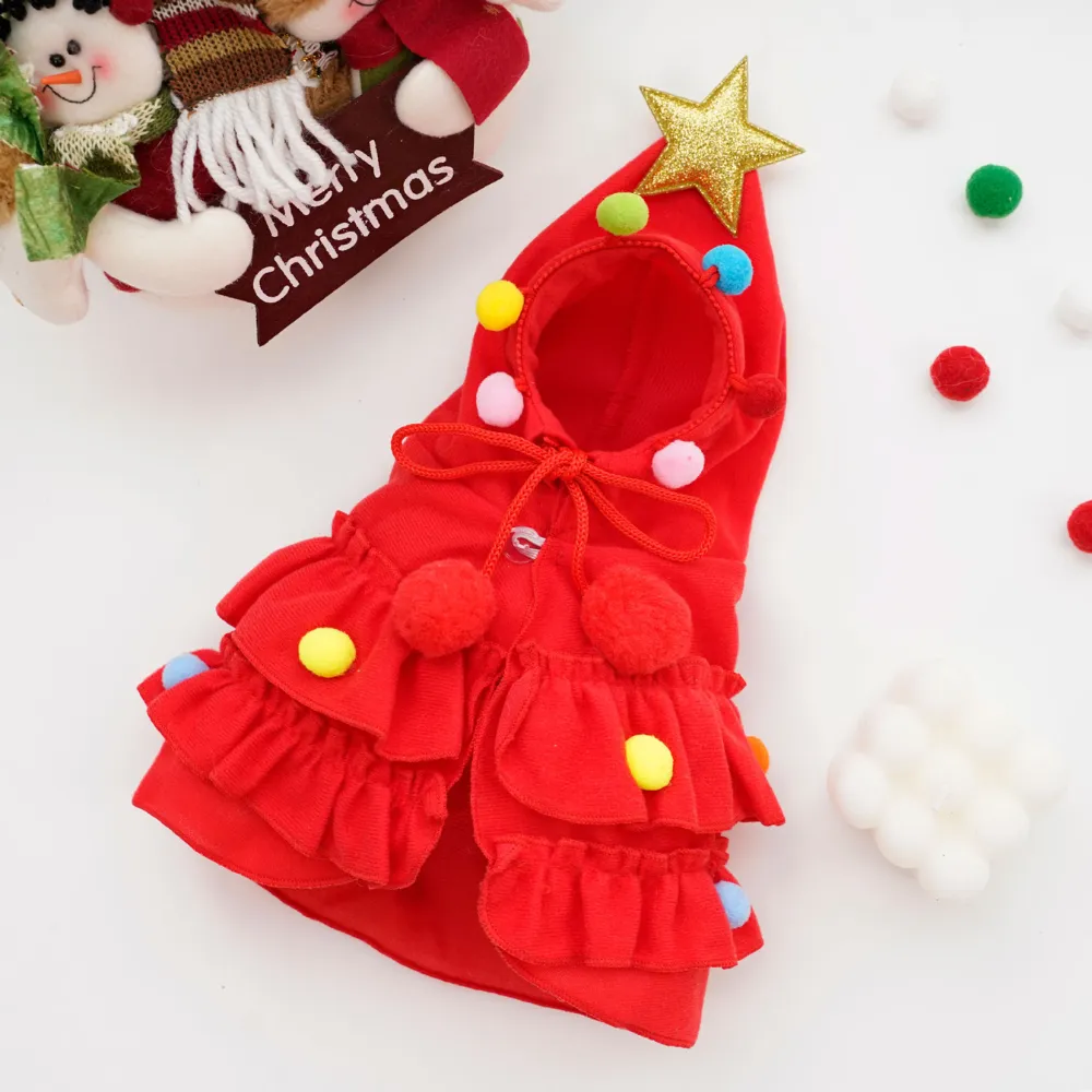 Cat Puppy Christmas Cape Cat Puppy Christmas Cape