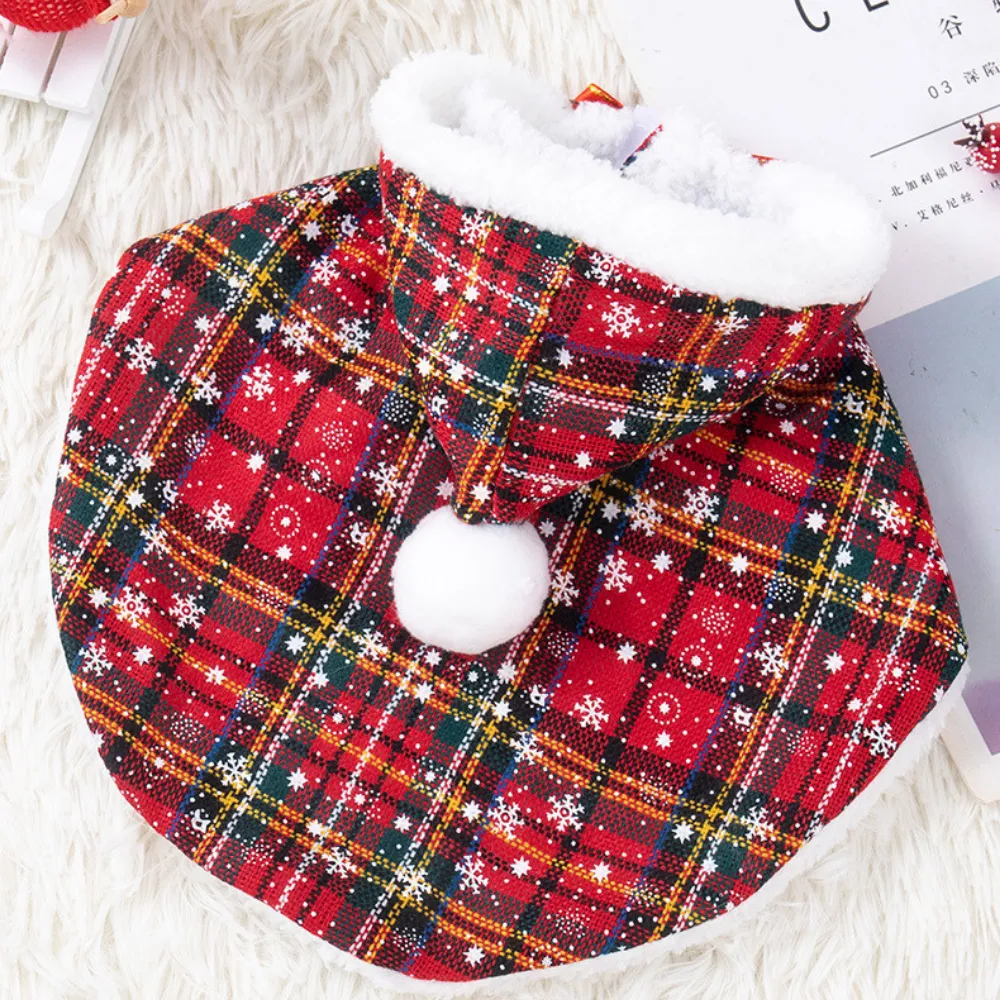 Plaid Pet Christmas Cape Cloak Plaid Pet Christmas Cape Cloak