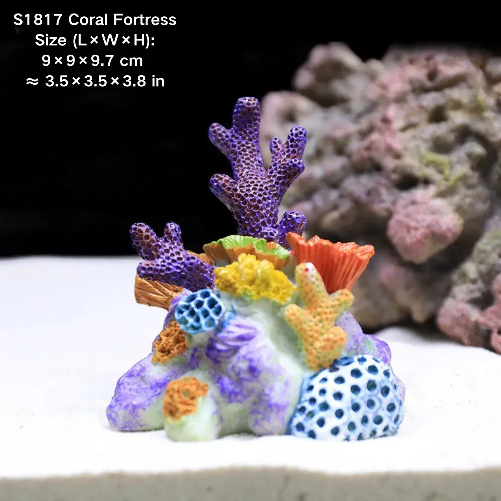 Artificial coral designed to blend with existing aquascapes