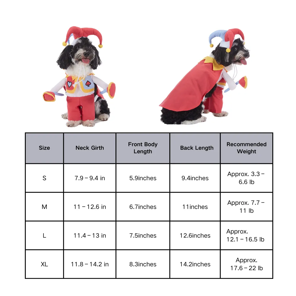 Red Clown Cosplay Pet Costume Red Clown Cosplay Pet Costume