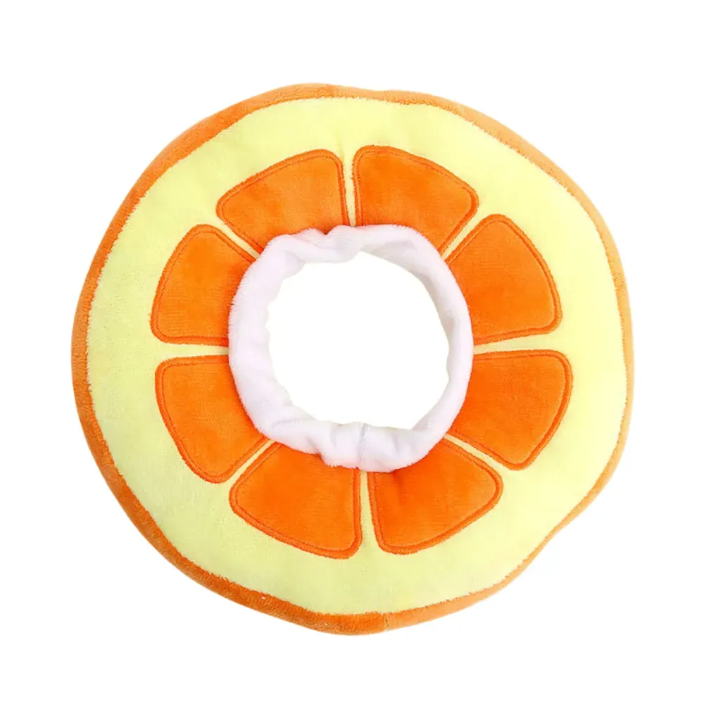 Soft Plush Cat Recovery Collar Fruit Style Anti Licking Neck Ring