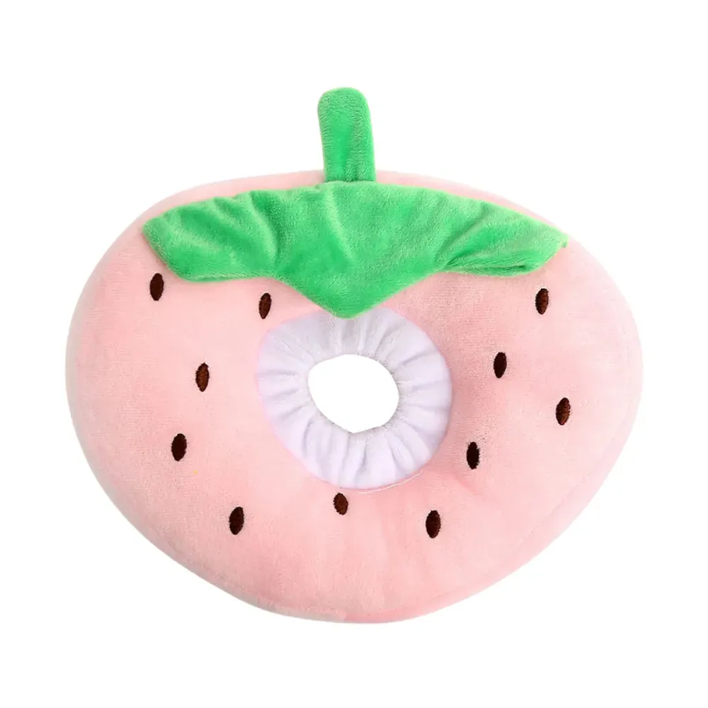 Soft Plush Cat Recovery Collar Fruit Style Anti Licking Neck Ring