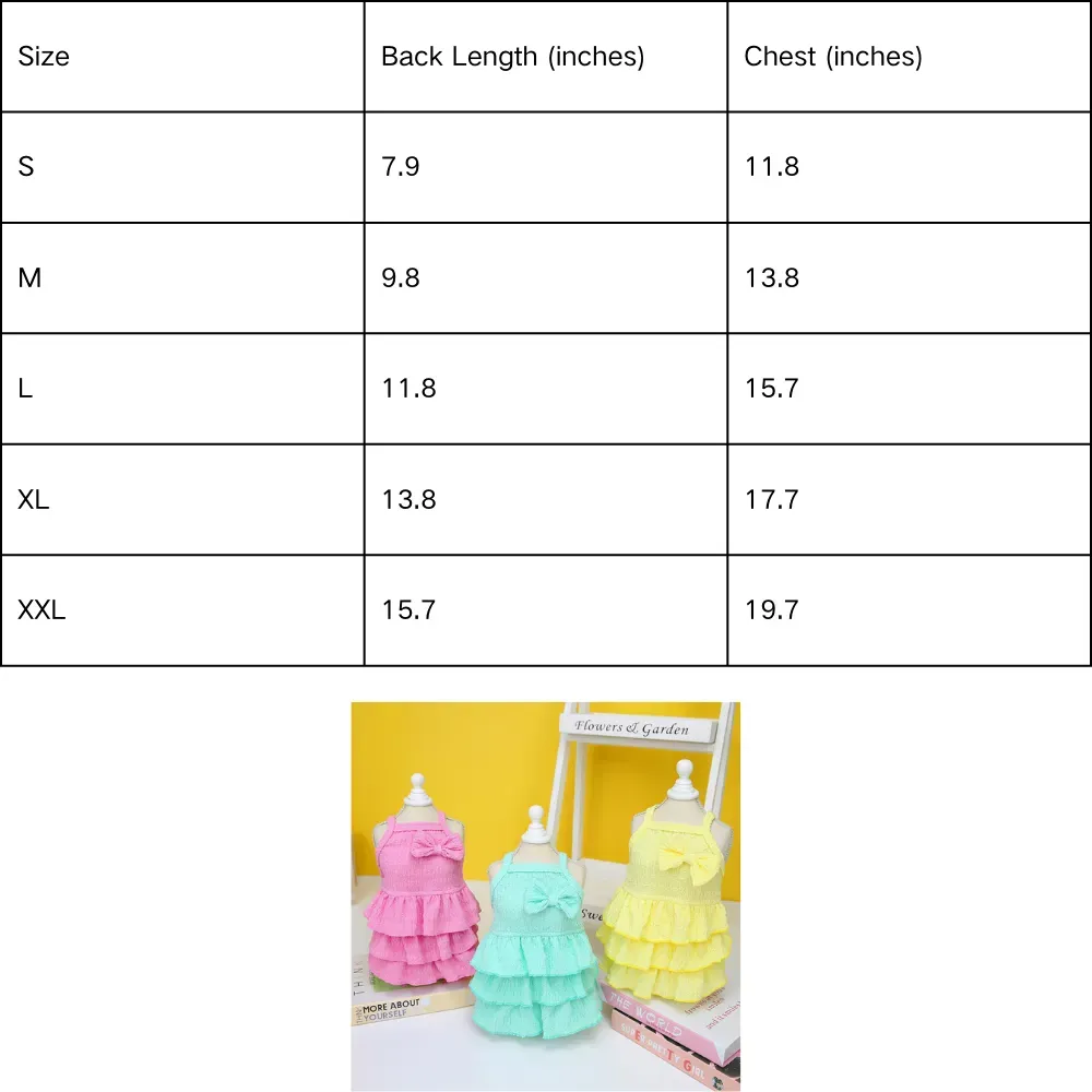 Breathable and lightweight pet dress perfect for spring and summer wear, combining fashion with comfort.