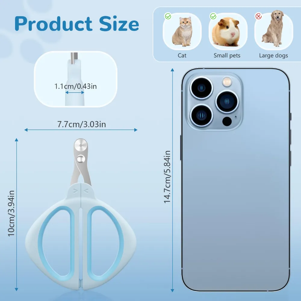 Professional Cat Claw Clipper with Safe Positioning Hole