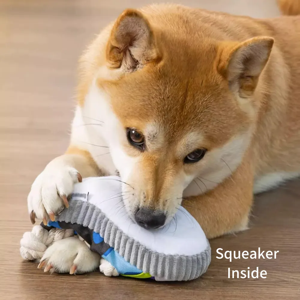 Sneakers Canvas Shoes Shape Dog Chew Toys