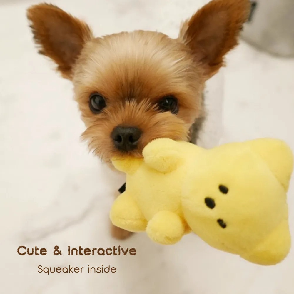 1PC Adorable Gummy Bear Squeaky Plush Pet Toy