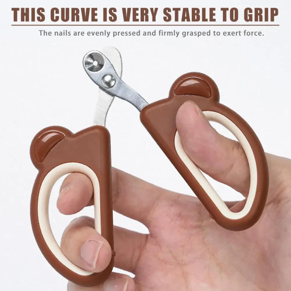Cute Bear Design Cat Claw Clipper with Safe Positioning Hole