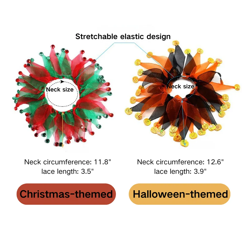 Tulle Accents Cat Collar