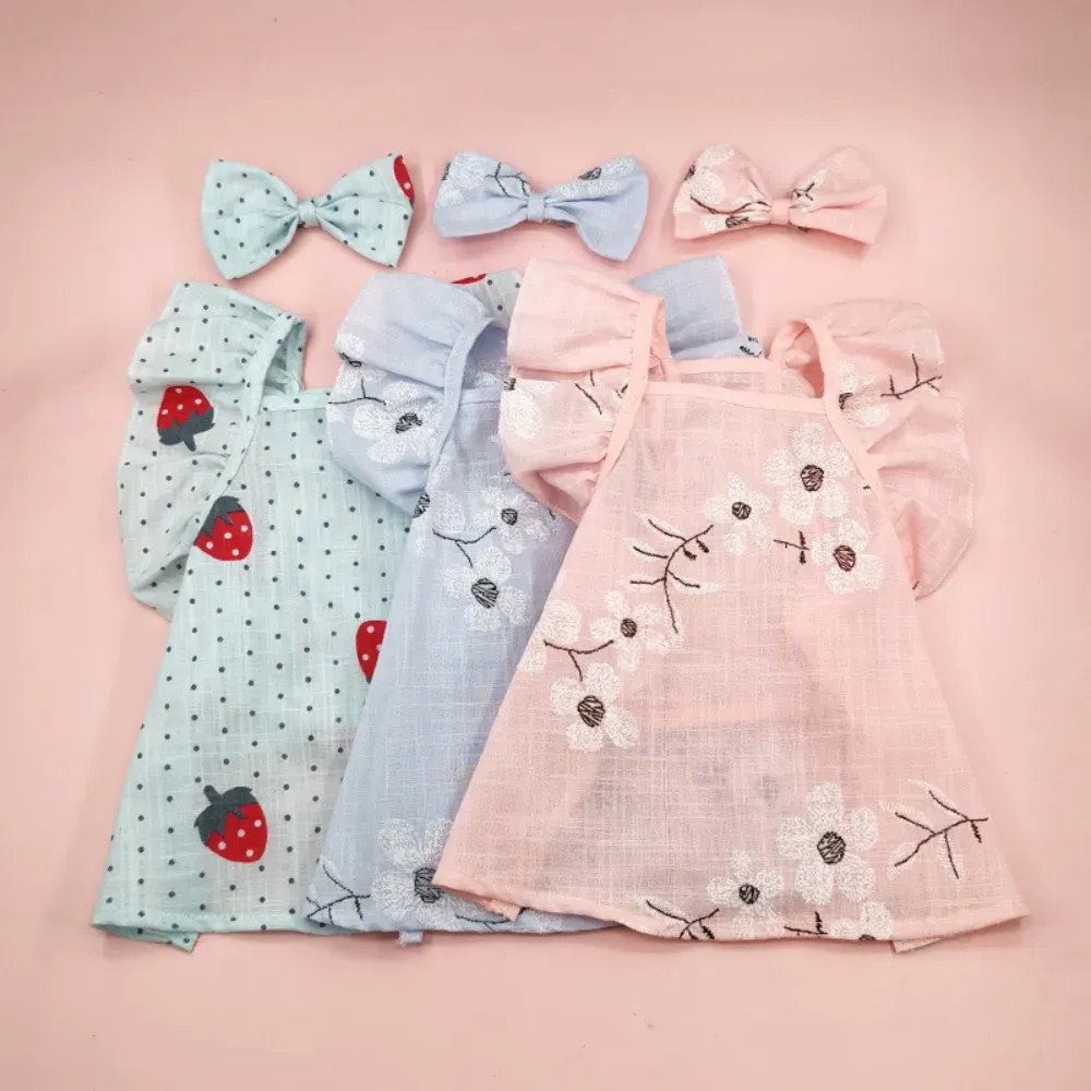 dog clothes dresses (2) "Floral pet outfit and clip duo designed for comfort and effortless style."