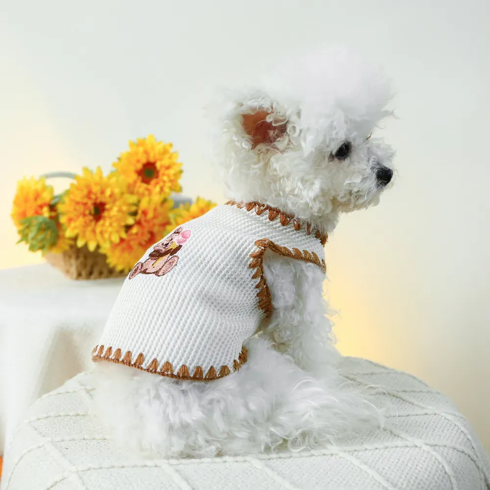 dog vest (2) "Breathable and lightweight dog vest with fun printed design."